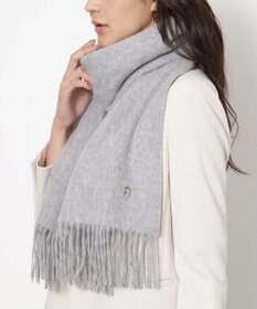 MOONBAT FURLA(フルラ）【WEB限定】ウール100％ アーチロゴ 無地ストール 190cm×60cm