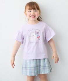 ANY KIDS 【綿100%】ドロップショルダー アニマルプリントTシャツ