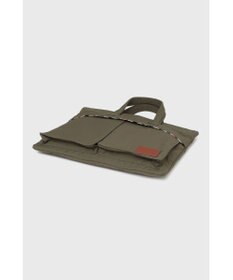 DAKS 軽量ナイロン×牛革 ハウスチェックディテール ブリーフケース