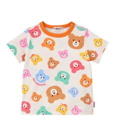 MIKI HOUSE HOT BISCUITS 【80-120cm】カラフルビーンズ 総柄半袖Tシャツ
