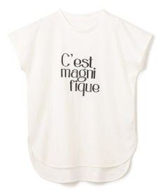 UNFILO BEAUTY FORM ロゴ刺繍フレンチスリーブTシャツ