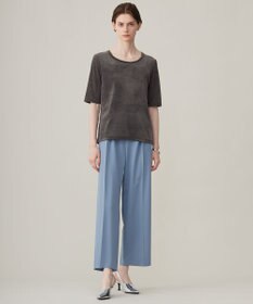 ICB 【洗える】ウール2WAYストレッチ ワイドストレートパンツ