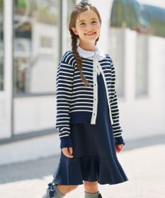 組曲 KIDS 【150-160cm】ボーダーカーディガン