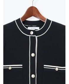 Te chichi ミラノリブ配色ラインカーディガン