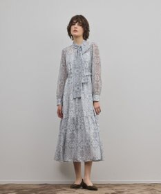 GRACE CONTINENTAL ダマスク柄風プリントワンピース