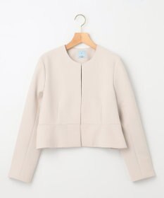 組曲 L 【WEB限定・KUMIKYOKU NAVY】コンフォータブルドレープ ノーカラージャケット