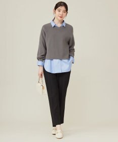 ANY SIS 【BAILA12月号掲載・貴島明日香さんコラボ】ニットレイヤード シャツ ツインセット