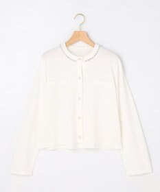 組曲 L 【先行予約・WEB限定】クリアストレッチビジューレーン カーディガン