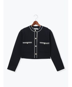 Te chichi ミラノリブ配色ラインカーディガン