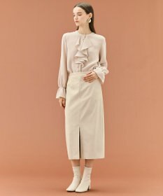 BEIGE， CISCO / フェイクスエードIラインスカート