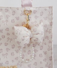 Maison de FLEUR リボンレオパードパールストラップ