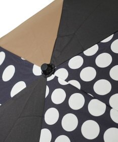 +RING UNISEX プラスリング 簡単開閉式折傘55cm BLK/BGE T1378