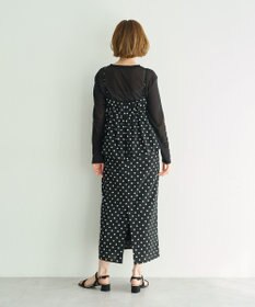 YECCA VECCA ドット柄バルーンキャミワンピース