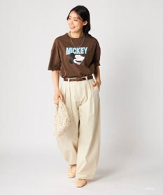 OP／FILA 【Ocean Pacific】ミッキー/水陸両用オーバーサイズTシャツ/レディース