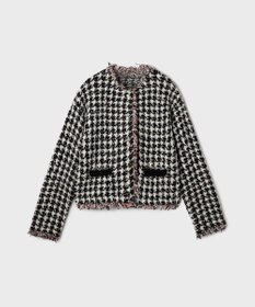 GRACE CONTINENTAL ツイードニットショートカーディガン