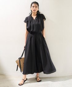 UNFILO ヴィンテージシアー ギャザーブラウス