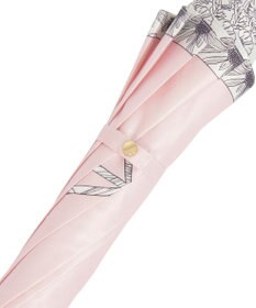 MOONBAT 【耐風傘/ジャンプ傘】ランバン オン ブルー (LANVIN en Bleu) リボン 花柄 長傘 サテンプリント