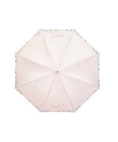 MOONBAT 【耐風傘/ジャンプ傘】ランバン オン ブルー (LANVIN en Bleu) リボン 花柄 長傘 サテンプリント