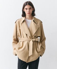 BEIGE， VESZELYITE / ラップショートトレンチコート Camel