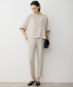 ICB L 【先行予約・WEB限定カラーあり】 FluidBackSatin クロップドブラウス