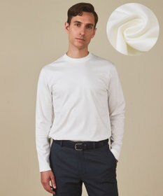 GOTAIRIKU 仕事で着られる 綿100％ 【洗える】カバーネック ドレスTシャツ_ロング