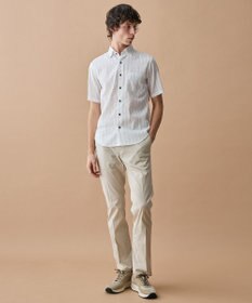 JOSEPH ABBOUD 【キングサイズ・清涼・リネンブレンド】コットンリネン ボイルコード　半袖 シャツ