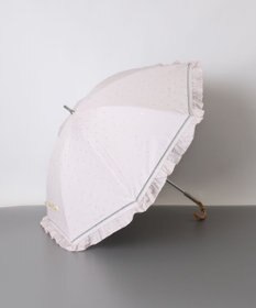 AURORA 【 JILL STUART（ジル スチュアート）】ラメドットカットジャカードフリル晴雨兼用パラソル(長傘)