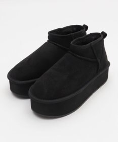 WEGO 【25年秋冬新作/あったかブーツ】厚底ムートンタッチブーツ