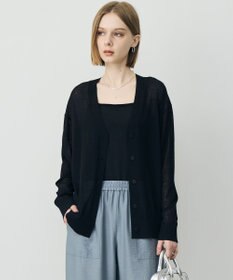 ICB 【先行予約】 リネンブレンドシアー カーディガン