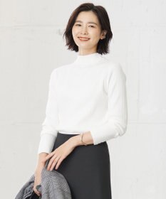 J.PRESS LADIES 針抜きフライス ボトルネック リブ カットソー