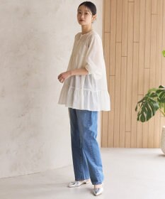 AMERICAN HOLIC シアーティアードロングブラウス