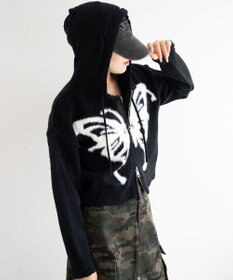 WEGO バタフライWジップシャギーパーカー