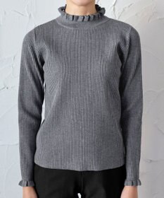 Tiaclasse 【安田美沙子さん着用・選べる2type・洗える】 フリルニットトップス