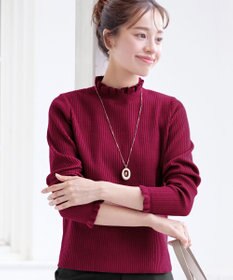 Tiaclasse 【安田美沙子さん着用・選べる2type・洗える】 フリルニットトップス