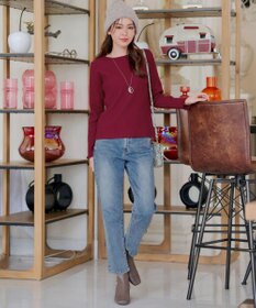 Tiaclasse 【安田美沙子さん着用・選べる2type・洗える】 フリルニットトップス