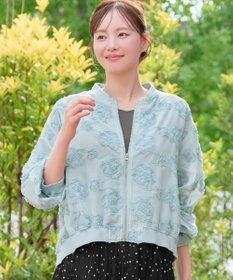 Tiaclasse 立体フラワーレースブルゾン