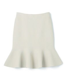 uncrave 【洗える】スムースニット ミニスカート（uncrave WHITE）