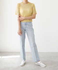 woadblue ハイライズデニムパンツ アイスブルー