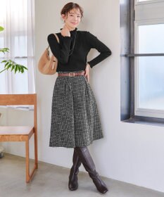 Tiaclasse 【安田美沙子さん着用・選べる2type・洗える】 フリルニットトップス