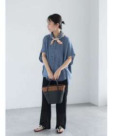 Te chichi ウォッシュデニムライクドルマンシャツ(セットアップ可)