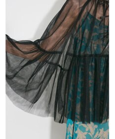 Green Parks リボンチュールデザインブラウス