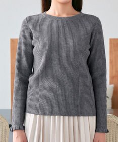 Tiaclasse 【安田美沙子さん着用・選べる2type・洗える】 フリルニットトップス