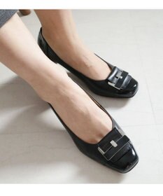 Pointer 日本製 本革スクエアトゥパンプス