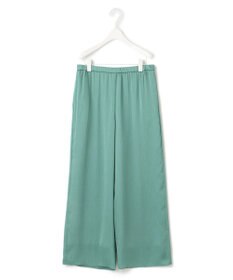 ICB 【接触冷感・洗える】サテンヨウリュウ ワイドストレートパンツ