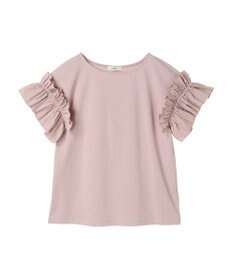 earth music&ecology フリルスリーブカットソー