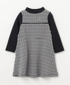 組曲 KIDS 【90-100㎝】チェックジャガード ワンピース