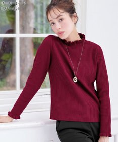 Tiaclasse 【安田美沙子さん着用・選べる2type・洗える】 フリルニットトップス