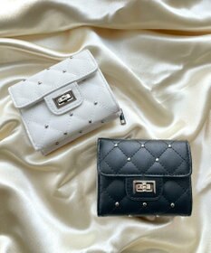 WEGO スタッズキルティングフラップウォレット