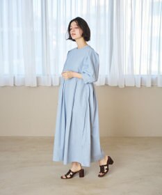 #Newans 【撥水加工/洗濯機可能】〈小柄さんにお勧め〉パフスリーブフレアワンピース