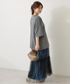 AMERICAN HOLIC 【WEB限定】ピグメント5分袖ロゴプルオーバー